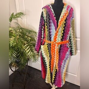 Missoni Home Giacomo Hooded Bathrobe Size Large